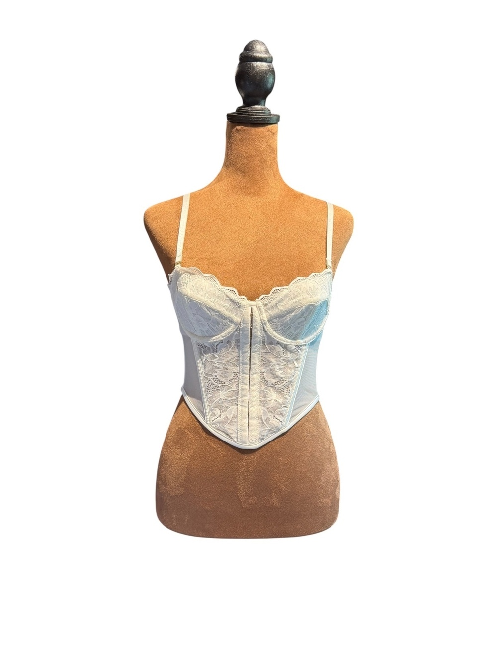 Primark White Lace Bustier Corset Top